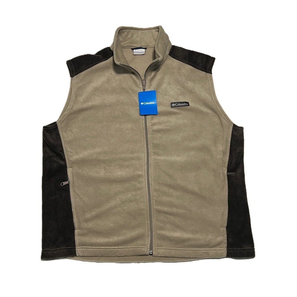 NWT Gorpcore Cabincore Columbia Steens Mountain Vest Fleece Tan/Brown Men's XL